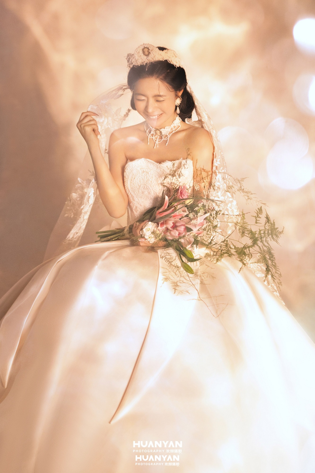 室内影棚浪漫唯美婚纱照实拍（浮光拥影系列）