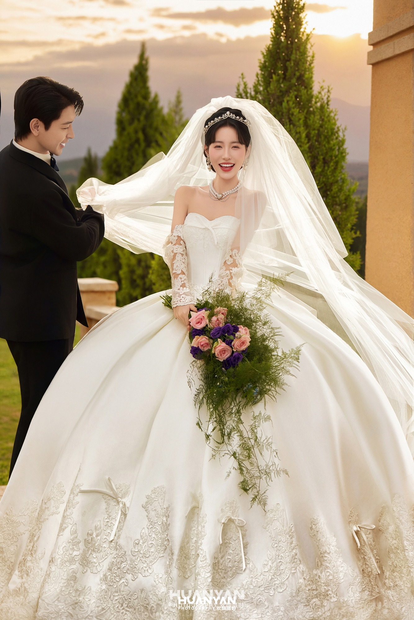 户外自然韩式温柔婚纱照实拍（执笔为盟系列）