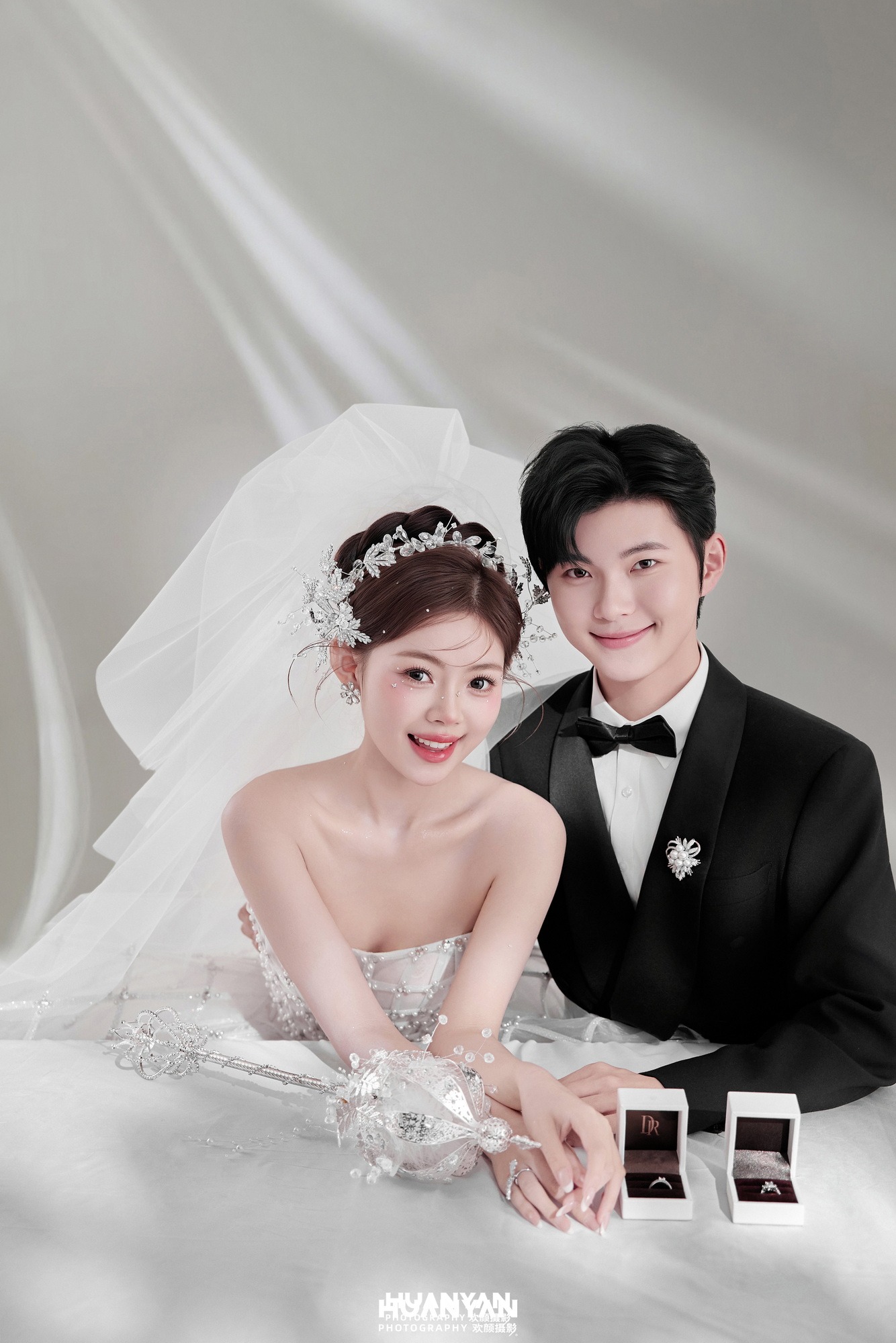 韩式温柔婚纱照 · 室内影棚场景 · 雪羽礼成客片