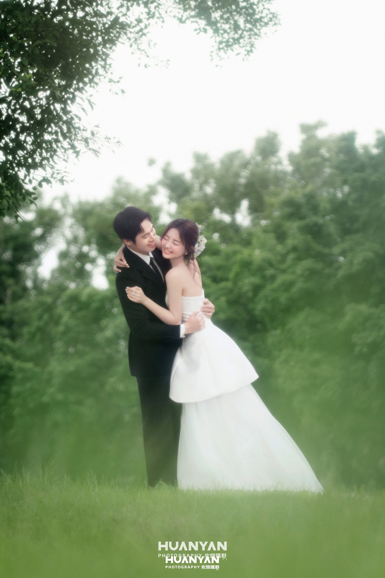 户外自然清新自然婚纱照实拍（林深回眸系列）