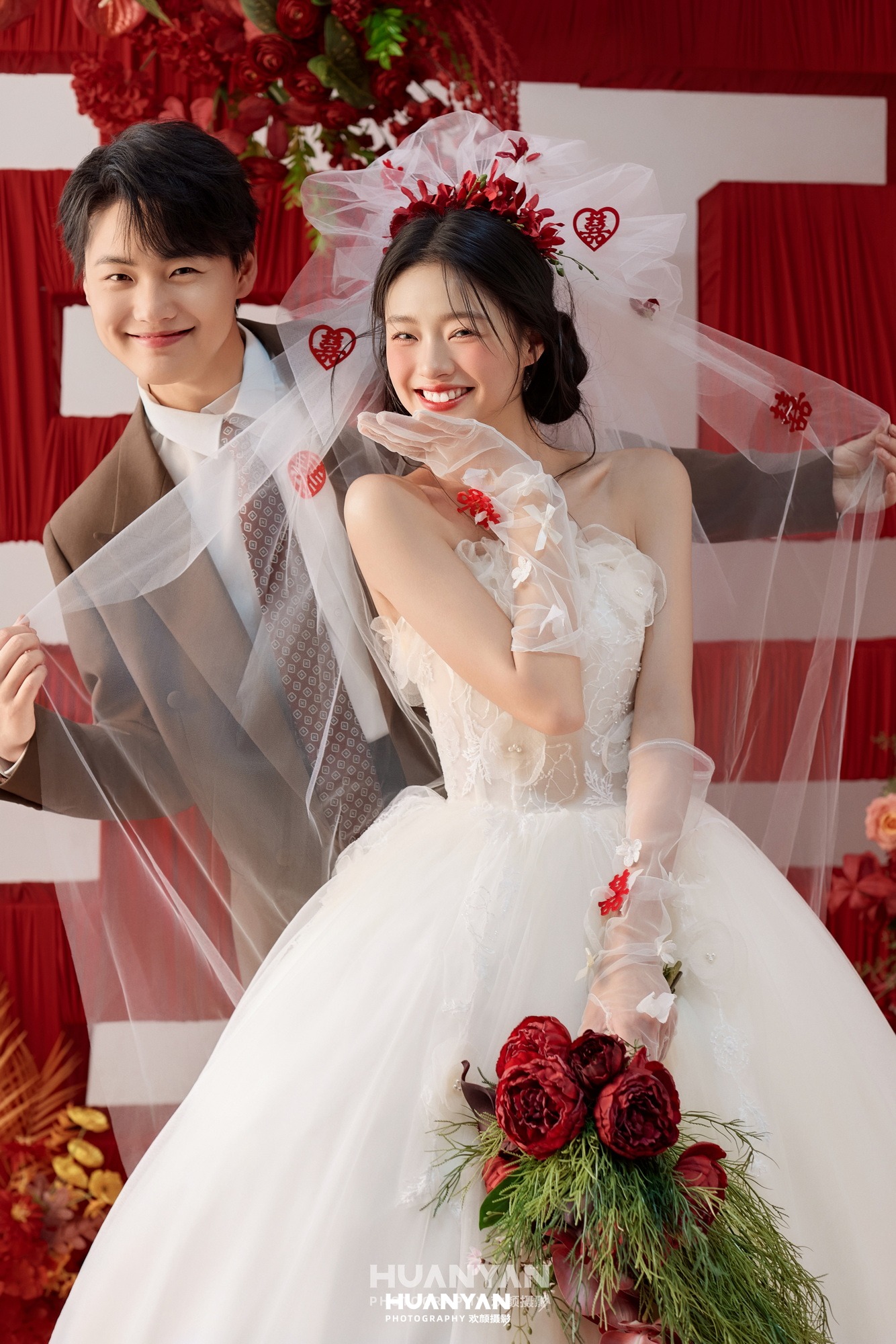 韩式温柔婚纱照 · 室内影棚场景 · 绯幕初见客片