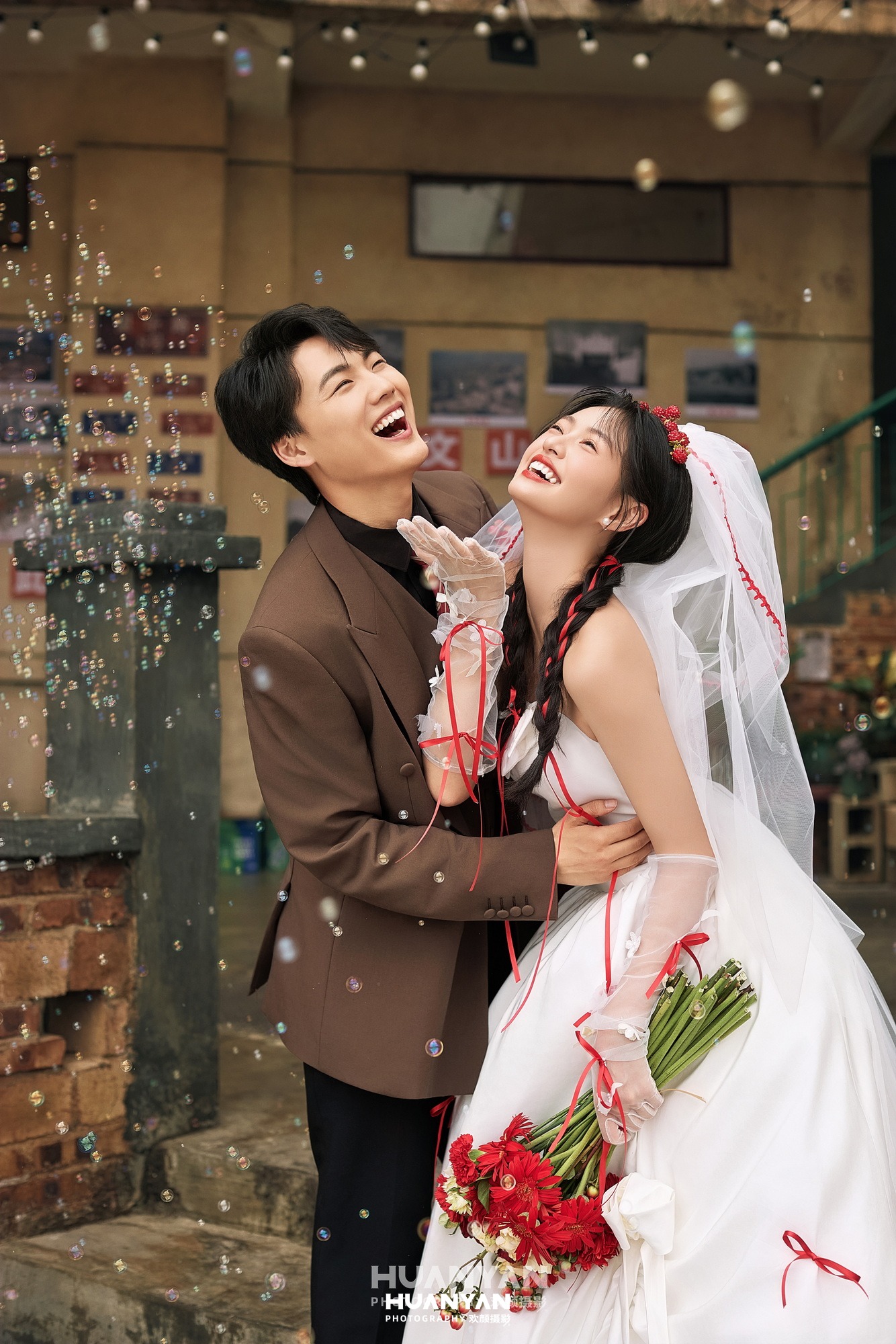 户外自然轻复古婚纱照实拍（拾光花事系列）