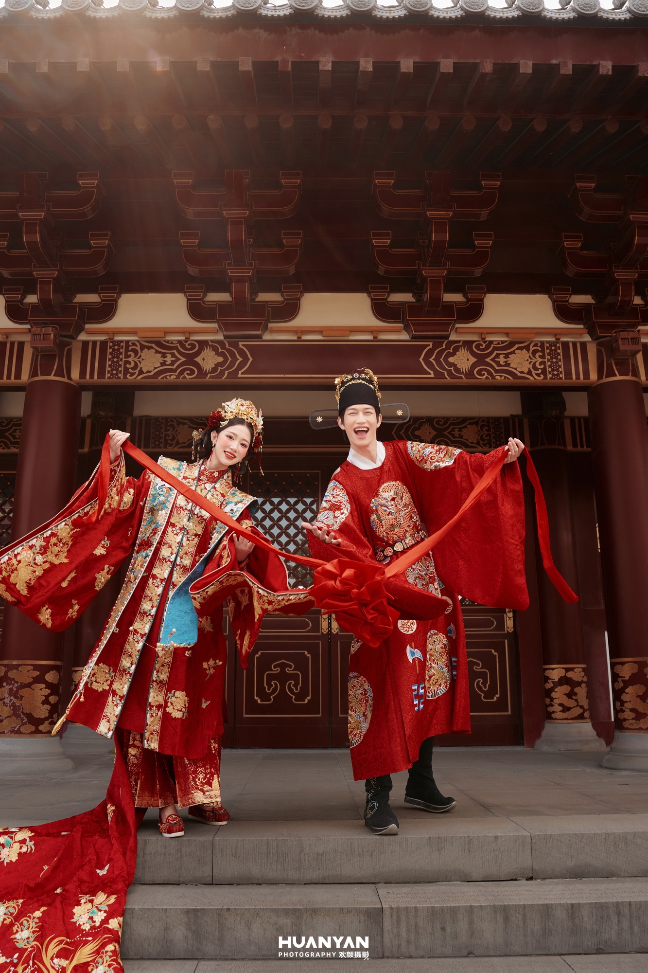 凤仪红妆客片第11张｜汉服古装婚纱照，摄于古镇水乡